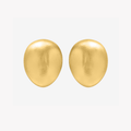 ILLUMINO MATTE OVAL GOLD EARRINGS