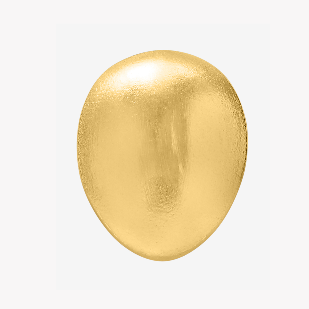 ILLUMINO MATTE OVAL GOLD EARRINGS