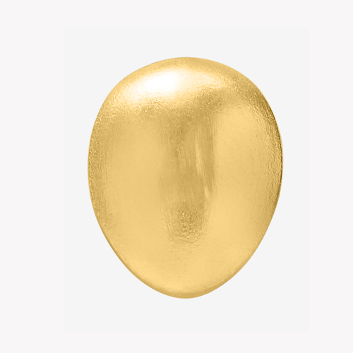 ILLUMINO MATTE OVAL GOLD EARRINGS