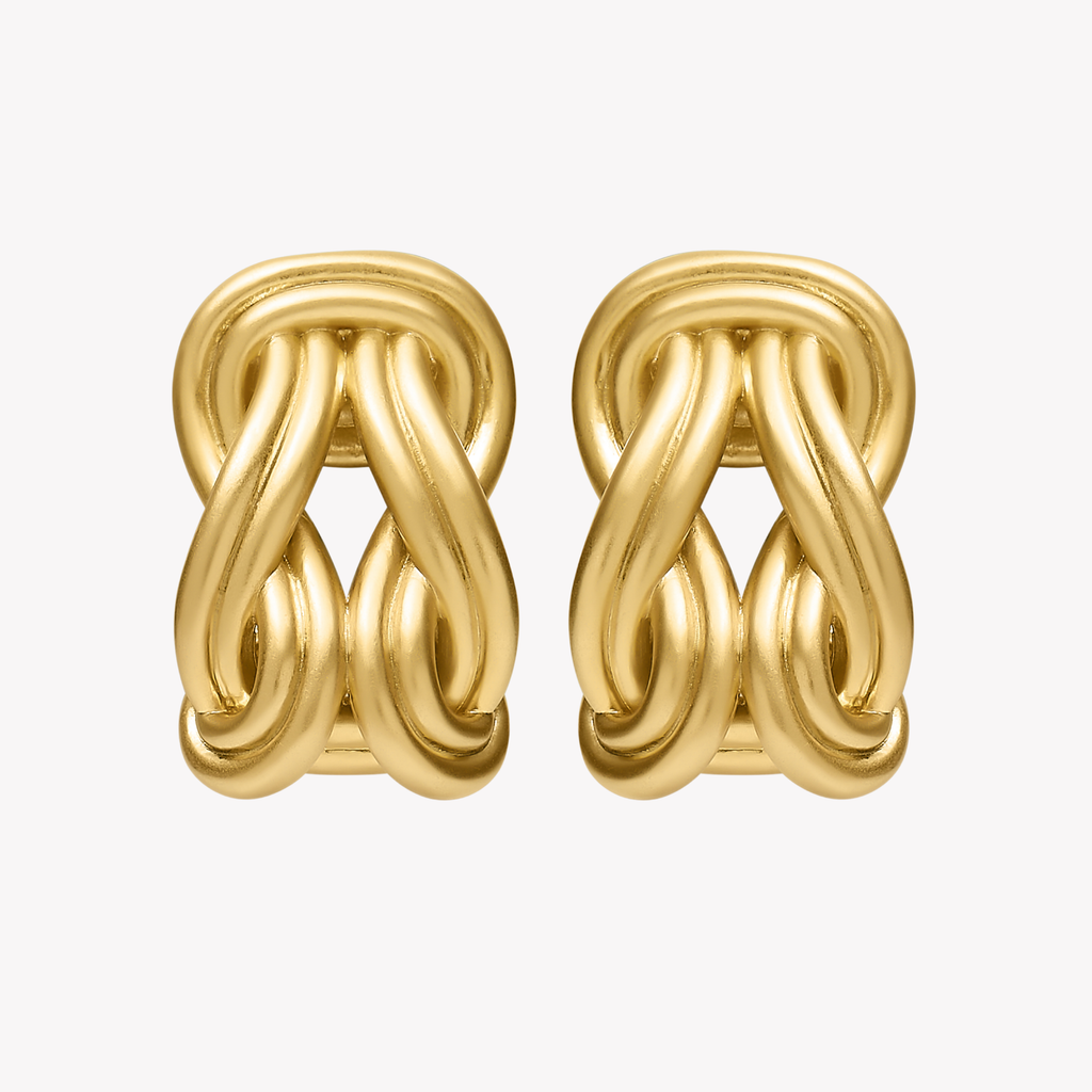 NILO ELONGATED TWISTS EARRINGS
