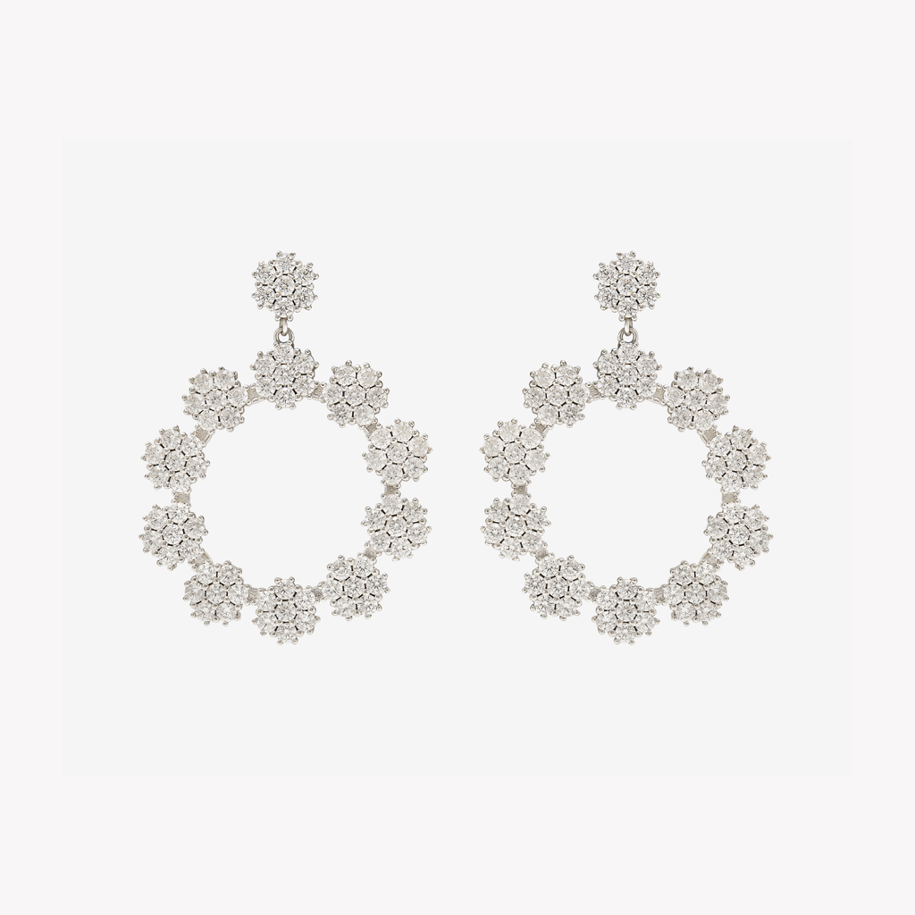 NOLA FLOWER CIRCLE EARRINGS
