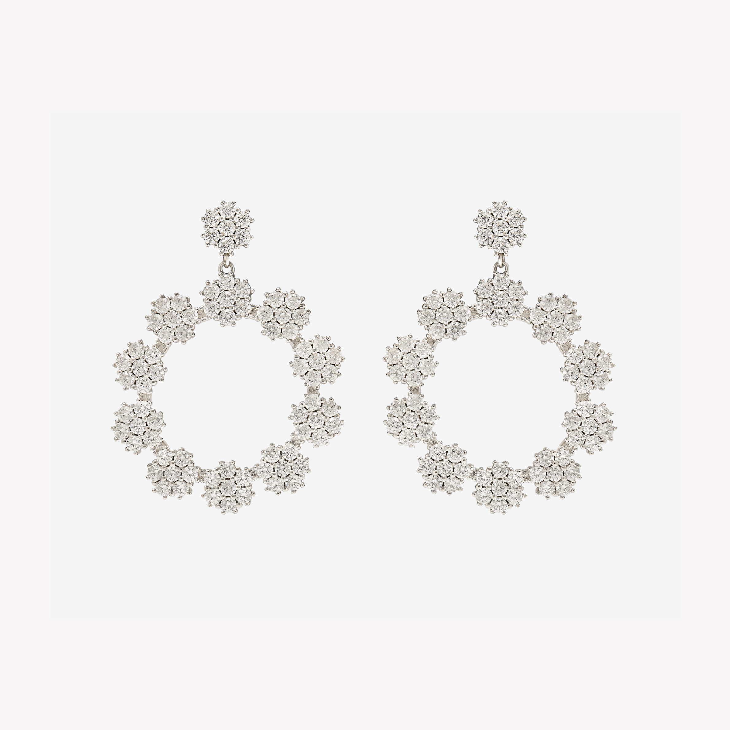NOLA FLOWER CIRCLE EARRINGS