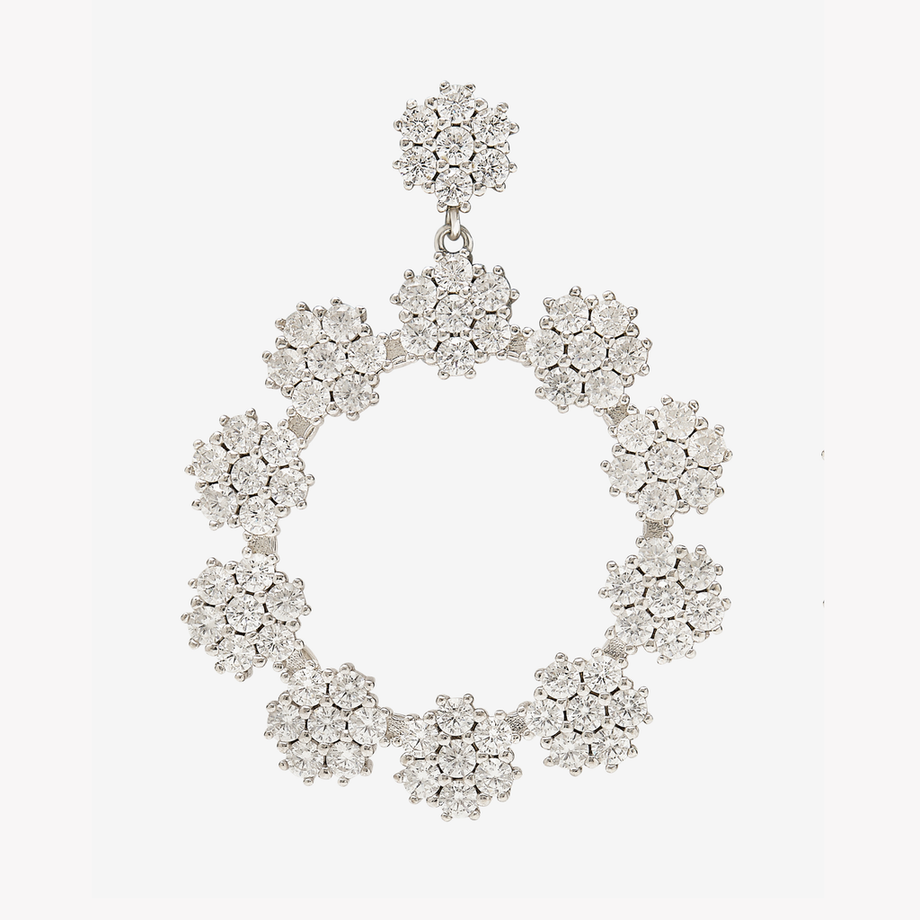 NOLA FLOWER CIRCLE EARRINGS